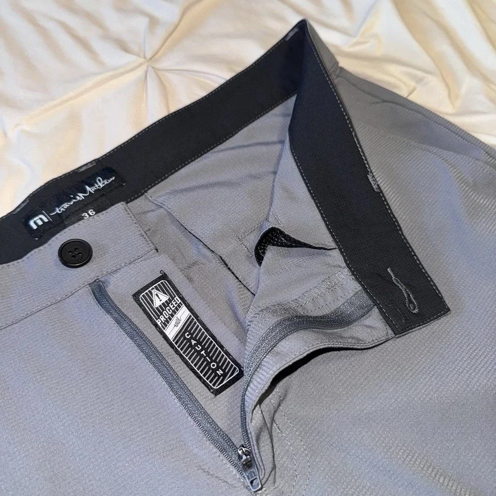 TRAVIS MATHEW Performance Pants Mens 36 Gray Golf Chino Stretch‎ 79099
